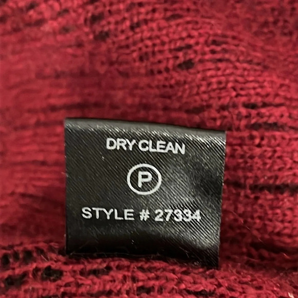 360 Cashmere Paloma Oxblood Plaid Pullover Sweater - Size Small - Picture 7 of 7